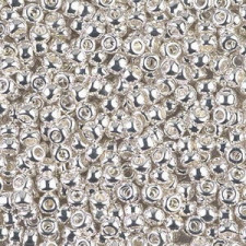 Miyuki rocailles Perlen 8/0 - Bright sterling silver plated 8-961